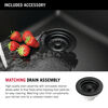 30” Granite Composite Workstation Kitchen Sink Drop-In Top Mount Single Bowl with WorkFlow™ Ledge and Accessories in Black